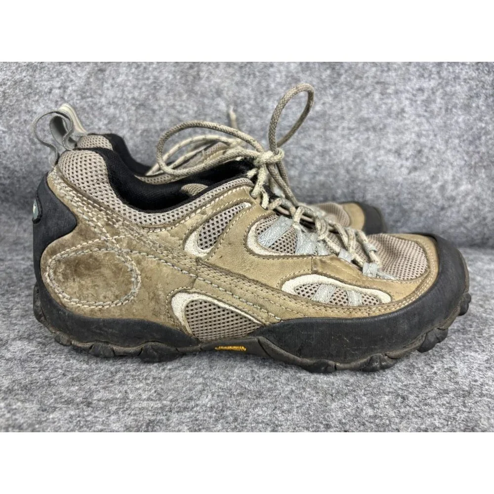 Patagonia Shoes Mens Size 8.5 Brown Mesh Suede‎ Hiking Trail Vibram Sole Outdoor